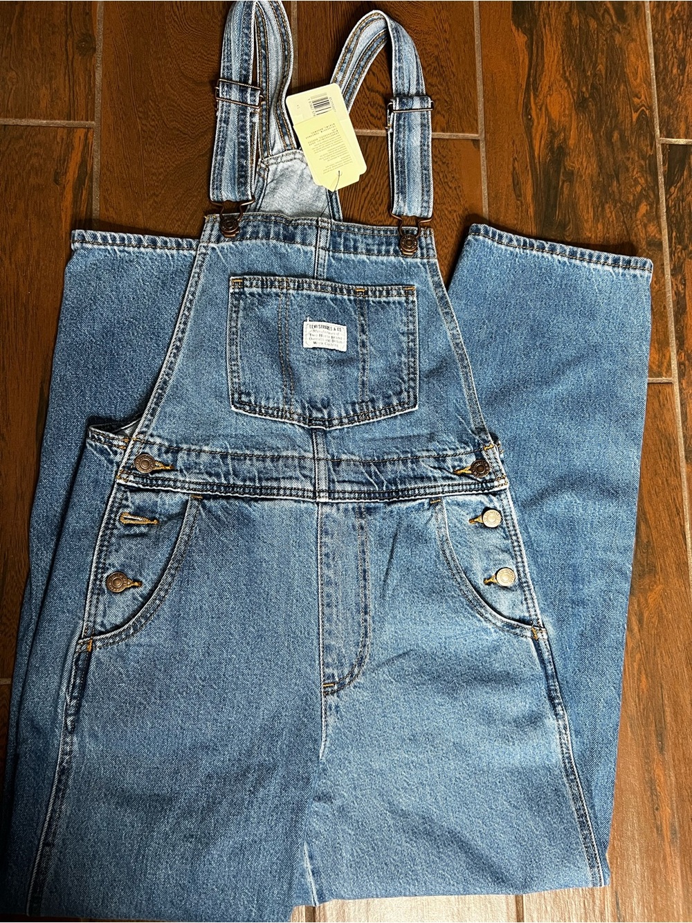Levi’s Premium Straight Leg Denim Jeans Overalls Womens XS